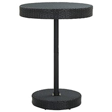 vidaXL Set Bar da Giardino 5 pz con Cuscini Polyrattan Nero