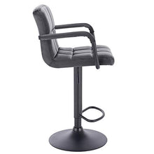 WOLTU BH223dgr-2 Coppia Sgabelli da Bar in Velluto Sedia per Cucina Girevole con Schienale Braccioli Grigio Scuro