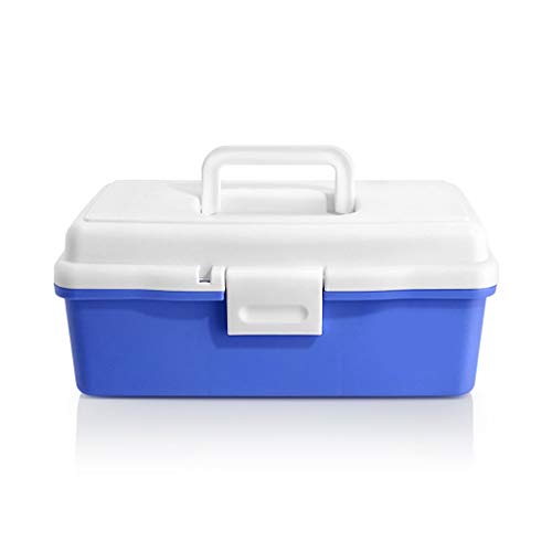 Xu Yuan Jia-Shop Scatola per Medicinali Medicina Box, Medicina Storage Box, Portable Medicina Box, Detersivi e Oggetti di Emergenza, Blu, con Vassoio Staccabile Contenitore per Medicinali
