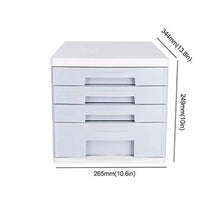 Archivi di File Forniture di Alta qualità Livelli Alto-Trasparente Resina cassetti Data Storage Box Office Tavolo Desktop Cupboard Pp di plastica - 26.5x34.4x25cm libreria (Color : White)