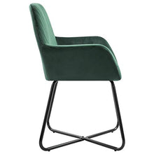2 pz Sedia Poltroncina da Sala Pranzo Sedie Moderne da Cucina con Schienale e Braccioli Sedia Imbottita in Velluto per Camera da Letto Soggiorno 61 x 61 x 84 cm-Verde