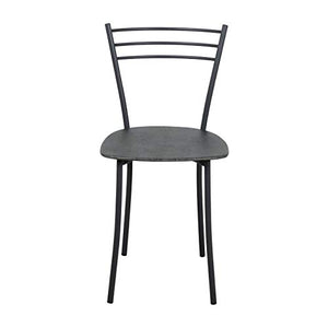 LARUSS 2 Sedie Cucina in Metallo Gloria Set di 2 SEDIE per Cucina Soggiorno Sala da Pranzo (Grigio)