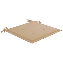 Tidyard Set 4/6 pz Cuscini per Sedie da Giardino per Esterno in Tessuto Beige/Blu Reale 50x50x4 cm,Cuscini Quadrati,Cuscini per Sedie da Esterno
