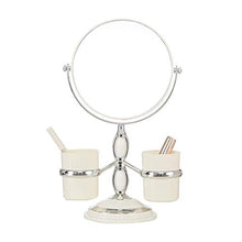 ADSE Specchio per Il Trucco Specchio per Il Trucco da Tavolo Double Face EuropeanStyle Desktop con Specchio di archiviazione Specchio per Specchio Portatile Princess Beauty (Rotondo)