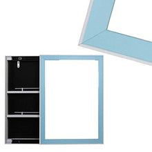 WSJ Armadietto a Muro per Bagno Armadietto a Specchio Armadietto Contenitore per Specchio per WC (Colore: Rosa, Dimensioni: a Destra), Blu,