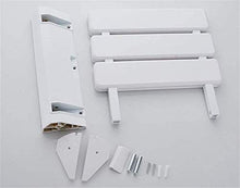 Montaggio a parete Maniglioni da Bagno Maniglia di Sostegno in Alluminio Doccia Sgabello, Bagno privato, Vecchio, Donna Incinta, Doccia disabili Supporto Sedile Bianco Accessori da Bagno