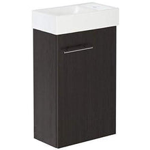 Kim Wenge Set lavandino, mobiletto da bagno in colore wengè, piccolo bagno per gli ospiti, composto da lavandino, mobile da bagno sottile per ospiti, WC piccolo