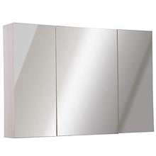 kleankin Armadietto Pensile da Bagno a Parete con Specchio a 3 Ante e Ripiani Regolabili in Legno 90x60x13.5cm