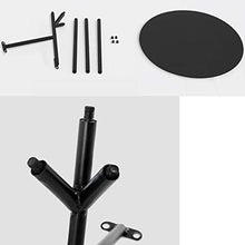 TONG HXF- Tavolino da caffè in Metallo Diametro 45 * H58cm mobili arredati Soggiorno Balcone casa e Ufficio Tavolo Durevole (Color : Black, Size : Diameter 45*H58cm)