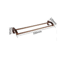 JSONA Doppio Strato in Oro Rosa Doppio Asta con Gancio Spazio Porta Asciugamani Multifunzionale a Parete in Alluminio Porta Asciugamani a Parete Porta Asciugamani da Bagno Portaoggetti per mensole