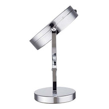 WM Creative Specchio da trucco da 15 cm con accensione, zoom bifacciale + design a doppia staffa, con pulsante di diametro 10,21 cm