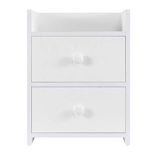 Regalo di Luglio Comodino, Comodino Camera da Letto estetica Semplice Comodino Stile Moderno Comodino Tavolo in Legno Mensola, Tavolo Camera degli Ospiti Casa per Camera da Letto Principale(White)