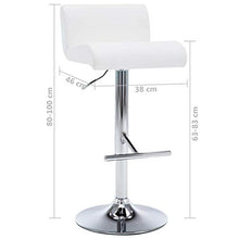 FAMIROSA Sgabelli da Bar 2 pz Bianchi in Similpelle-6859