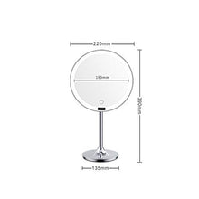 Specchio per Trucco a LED con Lampada, Specchio per Trucco con Luce, dimmer Continuo, Ricarica USB, sensore Viso Intelligente, Rotazione di 360 °