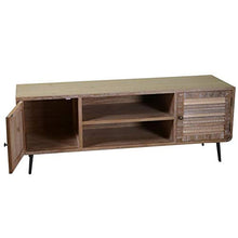 Vacchetti Portatv Lione Legno 2 vani + 2 Ante Naturale, Wood, Multicolor, Grande