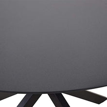 Gartentraum Tavolo da Pranzo Rotondo in Alluminio per Il Giardino - 120cm - Nero - Tavolo Rotondo Korna