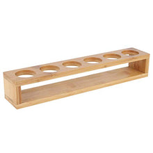 Portabottiglie per vino Portabicchieri in vetro Porta desktop in legno Singola 6 Bottiglie Portabottiglie Portabicchieri Espositore Organizzatore(32.8 x 6 x 5.5cm)
