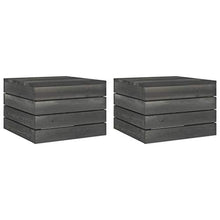 FAMIROSA Tavoli da Giardino in Pallet 2 pz in Pino Massello Grigio Scuro