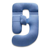 Gravidanza Pillow U tutto il corpo cuscino di cotone biologico maternità gravidanza Bolster Cuscino di sostegno con il cotone libero smontabile Miscela traspirante Zip Copertina, 02,80x110x175cm Huang