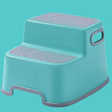 Tastak I Bambini Passo sul poggiapiedi, Aumentare la plastica Piccolo banco igienici Passo Sgabello a Doppio Strato Sgabello Baby Steps Sgabello Antiscivolo igienici Sgabello, Verde Grigio Solido