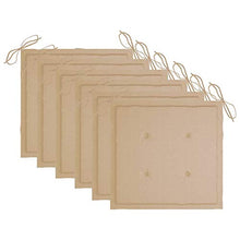 Tidyard Set 4/6 pz Cuscini per Sedie da Giardino per Esterno in Tessuto Beige/Blu Reale 50x50x4 cm,Cuscini Quadrati,Cuscini per Sedie da Esterno