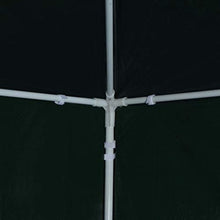 Tidyard Gazebo da Giardino, 3 x 6 m, 4 Pareti Laterali/1 Porta con Chiusura Lampo/Staffe di Acciaio/PE/Pieghevole/Impermeabile, Verde