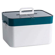 Huachaoxiang Medicina di Sicurezza, La Droga di Grande Capienza Portatili Organizzatore Casa Facile da Armadietto Mossa Medicina Cassetta di Pronto Soccorso/Scatola per Vacanze E Arzneimittelbox,Blu