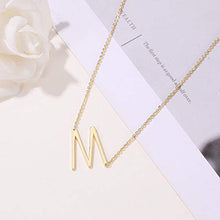 Baoxiaohed Collana in Argento Sterling, Collana Alfabeto S925 Argento Bel Cuore Imitazione Placcatura d'oro, Adatto per La Festa della Mamma, Regali di Anniversario E Regali di Compleanno