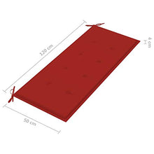 vidaXL Panca da Giardino con Cuscino 120 cm in Massello di Acacia