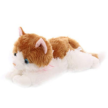 YiXing, 1 bambola di gatto simulata da 15 a 40 cm, peluche per gattino, cuscino per dormire, regalo per fidanzata (colore bianco, 40 cm)