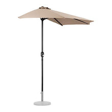 Uniprodo Mezzo Ombrellone Ombrellone da Esterno Uni_HALFUMBRELLA_R300Cr (Crema, Pentagonale, 270 x 135 cm, UPF 50)