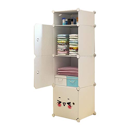 Locker Ripiano Armadio Armadio Rimovibili Vestiti di Plastica Divide-Grid Scaffalature Noleggio Home Camera Dormitorio 39X37X129CM MUMUJIN