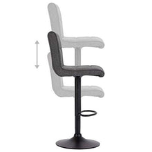 FAMIROSA Sgabelli da Bar 2 pz in Tessuto Grigio Scuro-9610