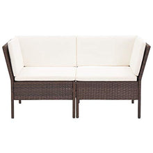 vidaXL Set Divani da Giardino 6 pz con Cuscini Elegante Robusto Sofa Modulare e Tavolino Salotto Arredi per Esterni in Polyrattan Marrone