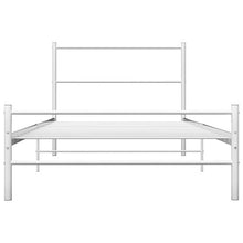 BIGTO - Struttura letto in metallo acciaio per camera da letto, 100 x 200 cm, colore: Bianco