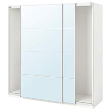 PAX armadio con ante scorrevoli 200x66x80 cm bianco/Auli specchio vetro