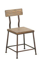 CLP Sedia Bar Queens Design Industrial-Chic In Legno Massiccio E Metallo Verniciato A Polvere Alt. Seduta 44 CM, Colore:bronzo