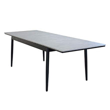 Milani Home s.r.l.s. Tavolo da Giardino Allungabile in Alluminio E Polywood 160/240 X 90 Colore Antracite,Grigio