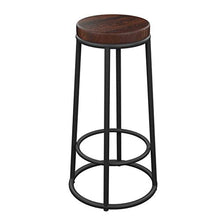 LF- Bar Stool Ferro Battuto Legno Bar Stool Bar Stool Alta Sgabello da Bar Sedia, High Bar Sedia, Bar Stool semplicità (Color : Wood Surface, Size : 85cm)