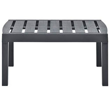 FAMIROSA Tavolo da Salotto per Giardino Antracite 78x55x38 cm Plastica
