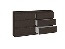 NOXEN Cassettiera M6 140 wengé, mobili per camera da letto, armadio, sei cassetti, comodino, mobili per casa, soggiorno, corridoio, comodino