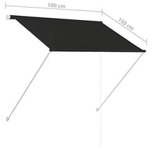 vidaXL Tenda retrattile 100 × 150 cm antracite