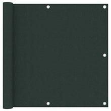 vidaXL Paravento da Balcone Verde Scuro 90x600 cm Tessuto Oxford