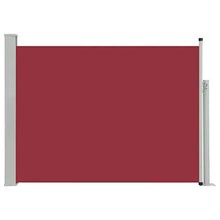 vidaXL Tenda da Sole Laterale Retrattile per Patio Privacy Automatica Schermo Parasole Frangivento 120x500 cm in Tessuto PU Rosso Telaio in Ferro