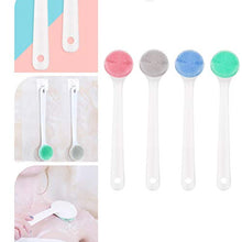 ASFD Spazzola per Doccia con Manico Lungo in Silicone Spazzola per Doccia con spazzolino da Bagno in Legno Rosa