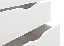 leomark Cassettiera in legno - Roma - bianca Comodino con cassetti, Armadietto per camera da letto, stile scandinavo, dimensioni: 78 (A) cm (Ritratto di un cavallo)
