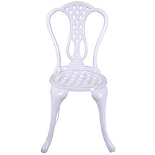 giordano shop Set Tavolo e 2 Sedie da Giardino in Alluminio Siracusa Bianco