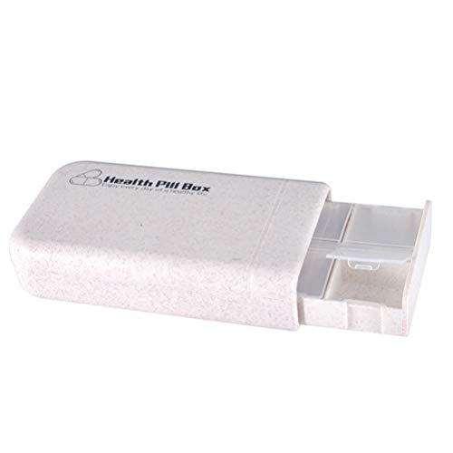 DOITOOL Contenitore per pillole da viaggio, 1 cassetto automatico, 1 settimana, portatile, mini 6 griglie, scatola per medicina, organizer