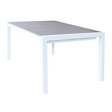 Milani Home s.r.l.s. Tavolo Rettangolare Allungabile in Alluminio da Esterno Giardino, per Ristorante Albergo di Design, Cm 162/242 X 100 X 74 H Colore Bianco