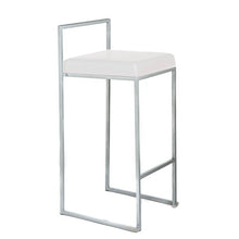 Wink design, Newport News, Set Due Sgabelli Bar, Finta Pelle, Bianco